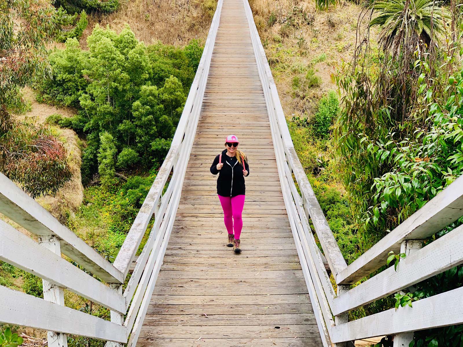 Susie hiking the Seven Bridges.