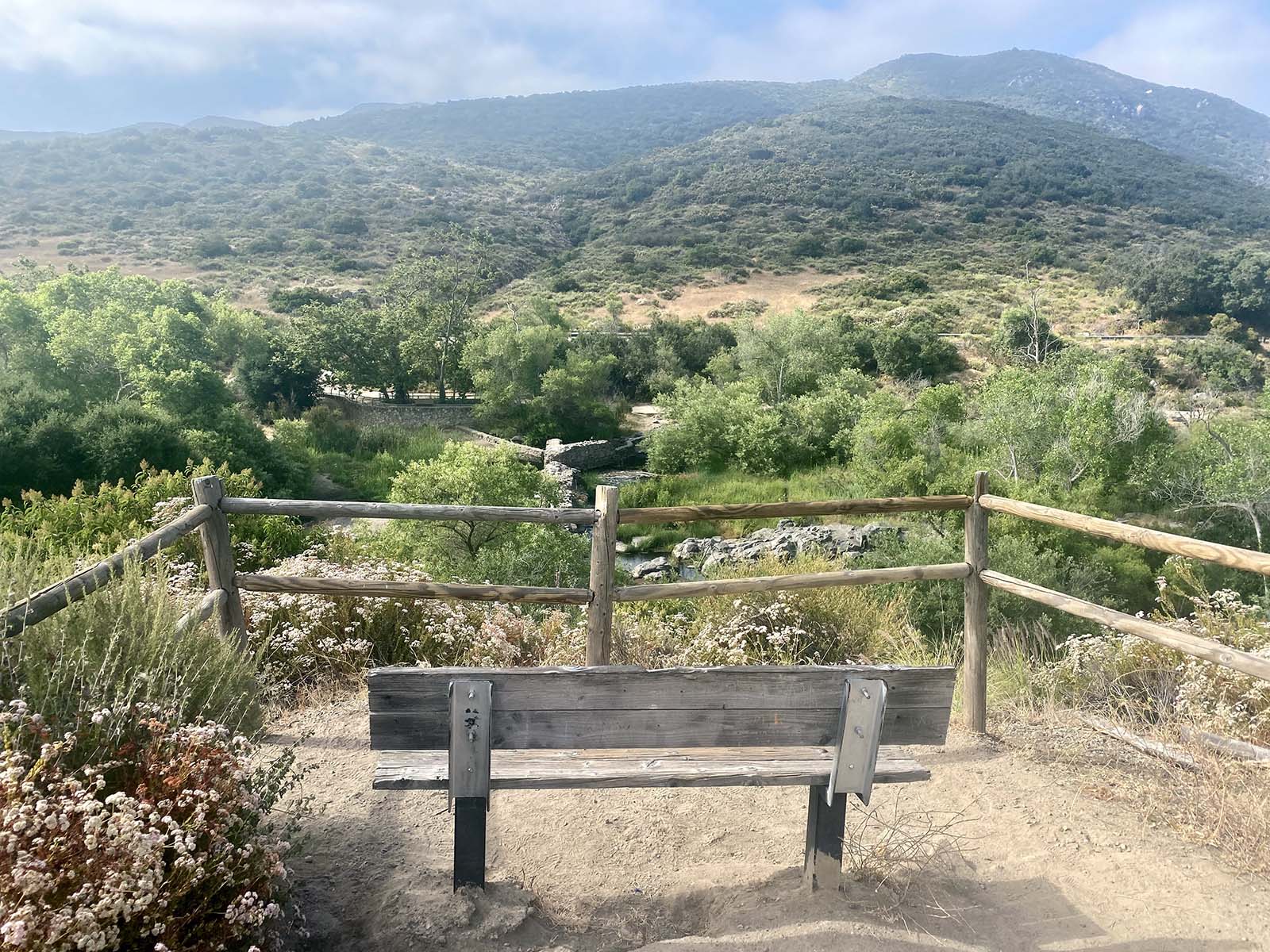 Overlooking the Old Mission Dam in Mission Trails Regional Park